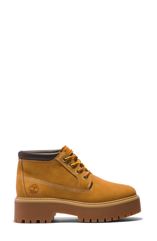 Shop Timberland Stone Street Platform Waterproof Chukka Boot In Wheat