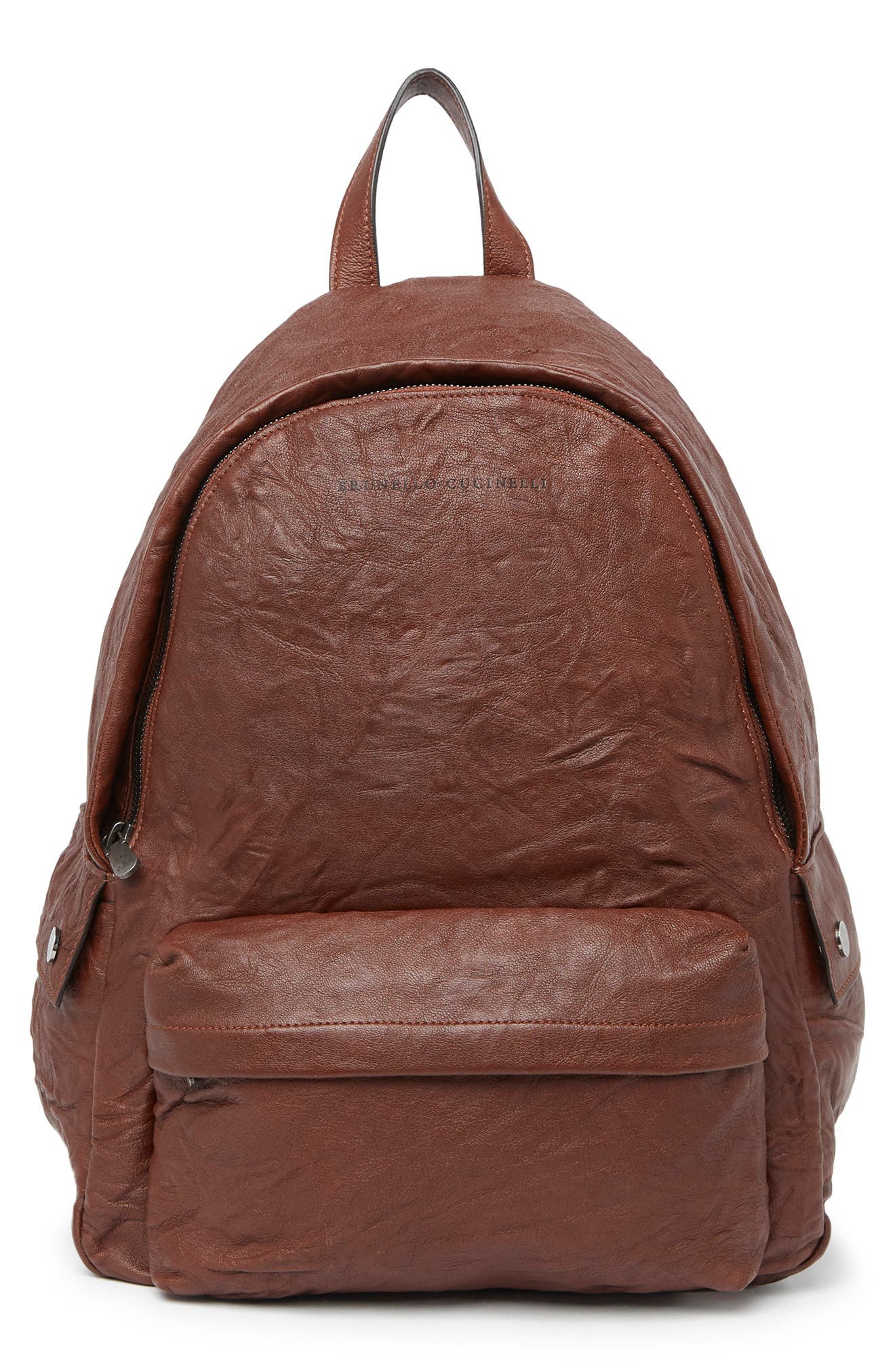 brunello cucinelli leather backpack