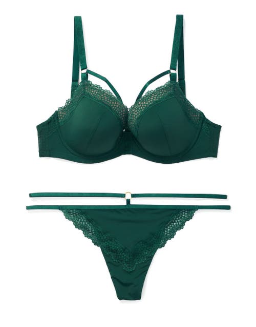 Shop Adore Me Marca Thong Panties In Dark Green