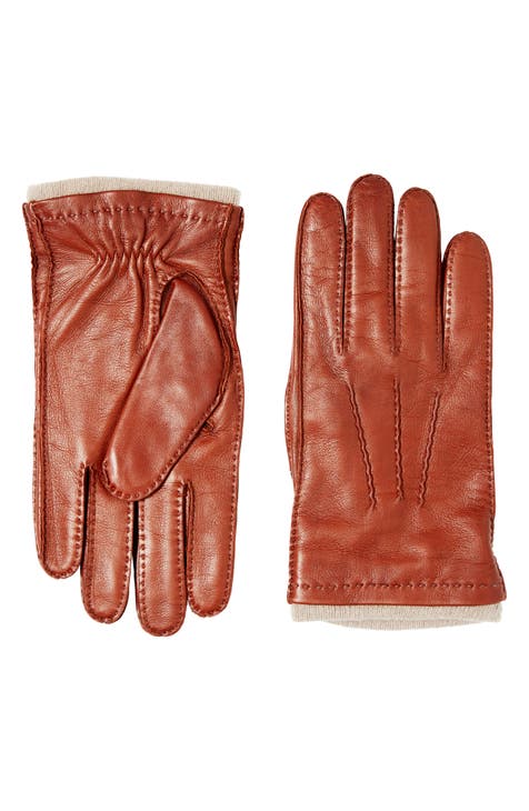 Burberry gloves mens sale orange