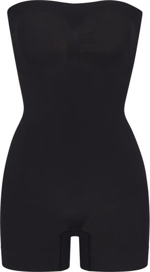 Thaxx Luxury Shapewear Women's Strapless Short Bodysuit, Black