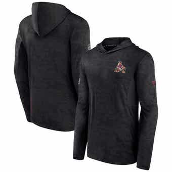 Men's Fanatics Branded Black Arizona Coyotes Authentic Pro Rink Performance Long Sleeve T-Shirt
