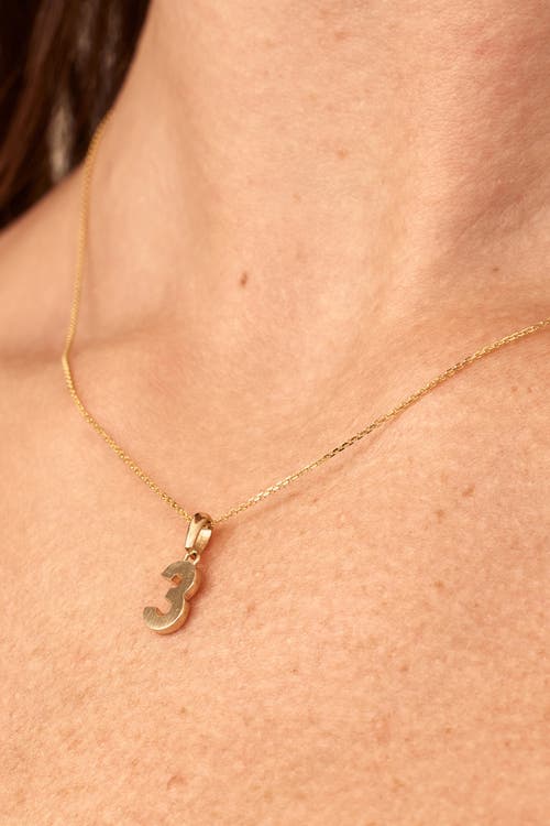 Oradina 14k Gold My Number Pendant Necklace In Number 8