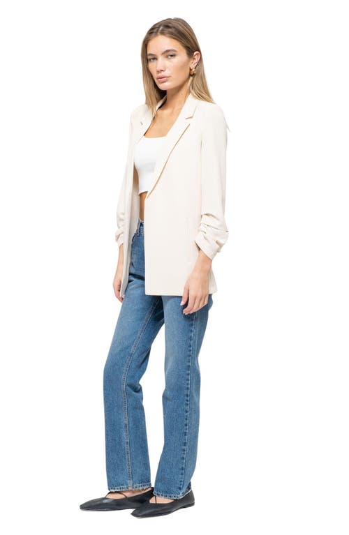 BLU PEPPER BLU PEPPER RUCHED SLEEVE BLAZER