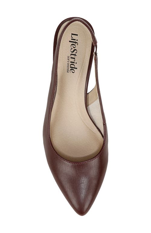 Shop Lifestride Annalise Slingback Pointed Toe Pump In Wine