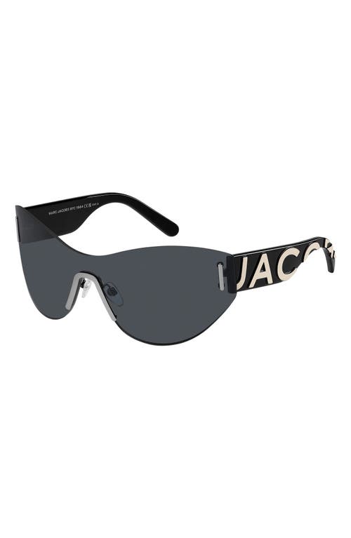 Shop Marc Jacobs 99mm Shield Sunglasses In Black/grey