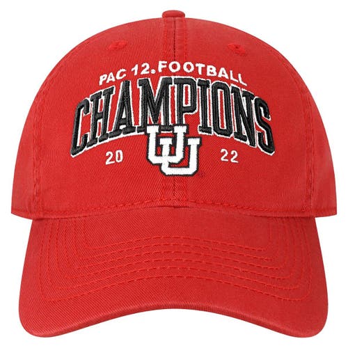 Men's Legacy Athletic Scarlet Utah Utes 2022 PAC-12 Champions Bold Arch EZA Relaxed Twill Adjustable Hat