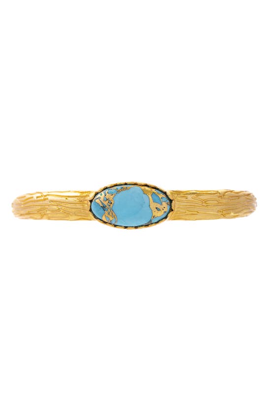 Saachi Stone Cuff Bracelet In Turquoise
