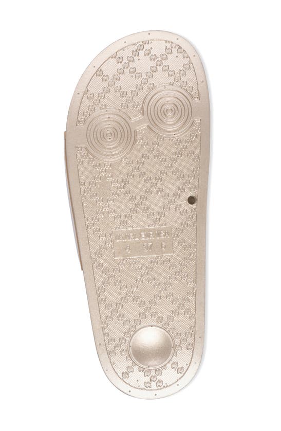 Gaahuu Perforated Slide Sandal In Gold