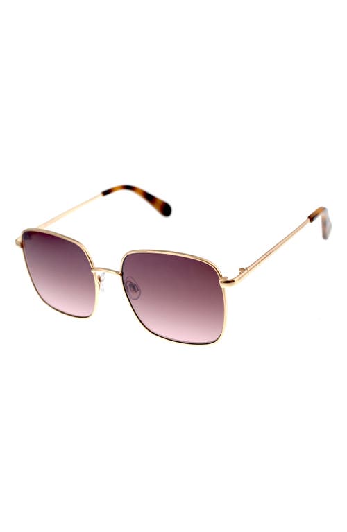 Shop Bcbg 57mm Oversize Metal Frame Sunglasses In Gold/purple