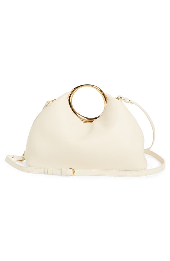 Shop Jacquemus Le Calino Leather Top Handle Bag In Light Ivory