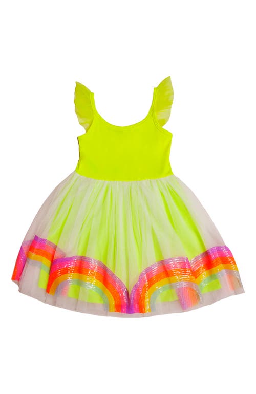 MIA New York Kids' Rainbow Tutu Dress in Lime at Nordstrom, Size 5
