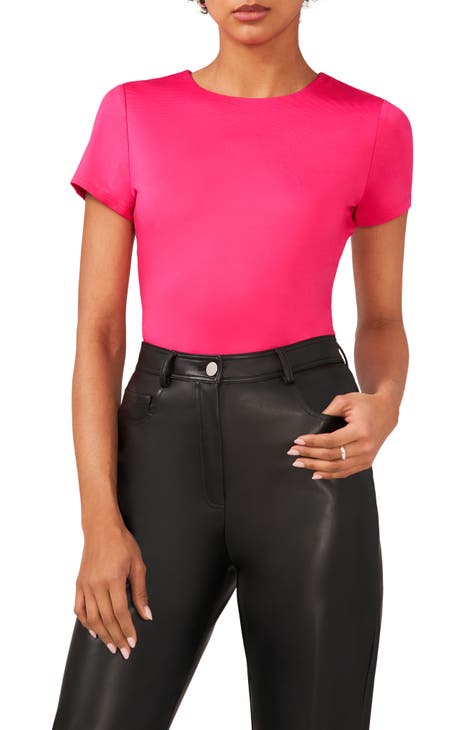 GUESS Intimates Pink Compression Cutouts at back Square neckline