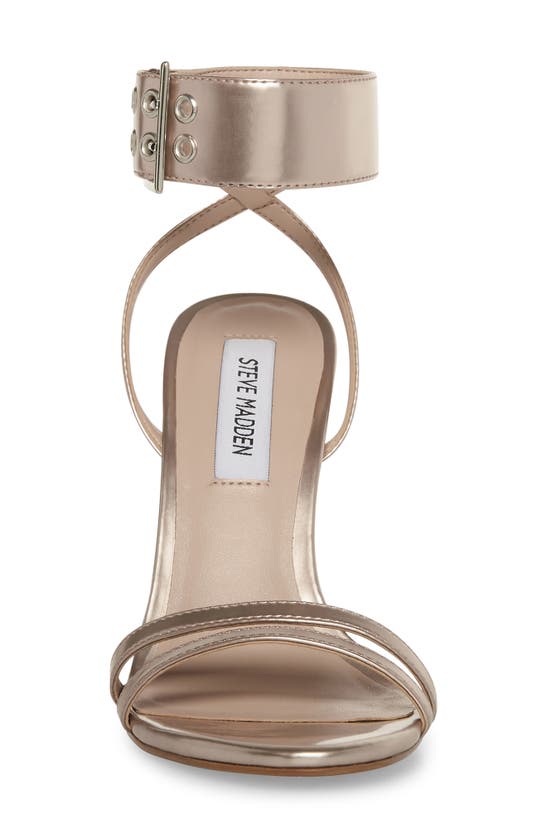 Shop Steve Madden Desired Ankle Strap Sandal In Metallic