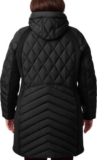 Bernardo glossy 2025 quilted walker coat