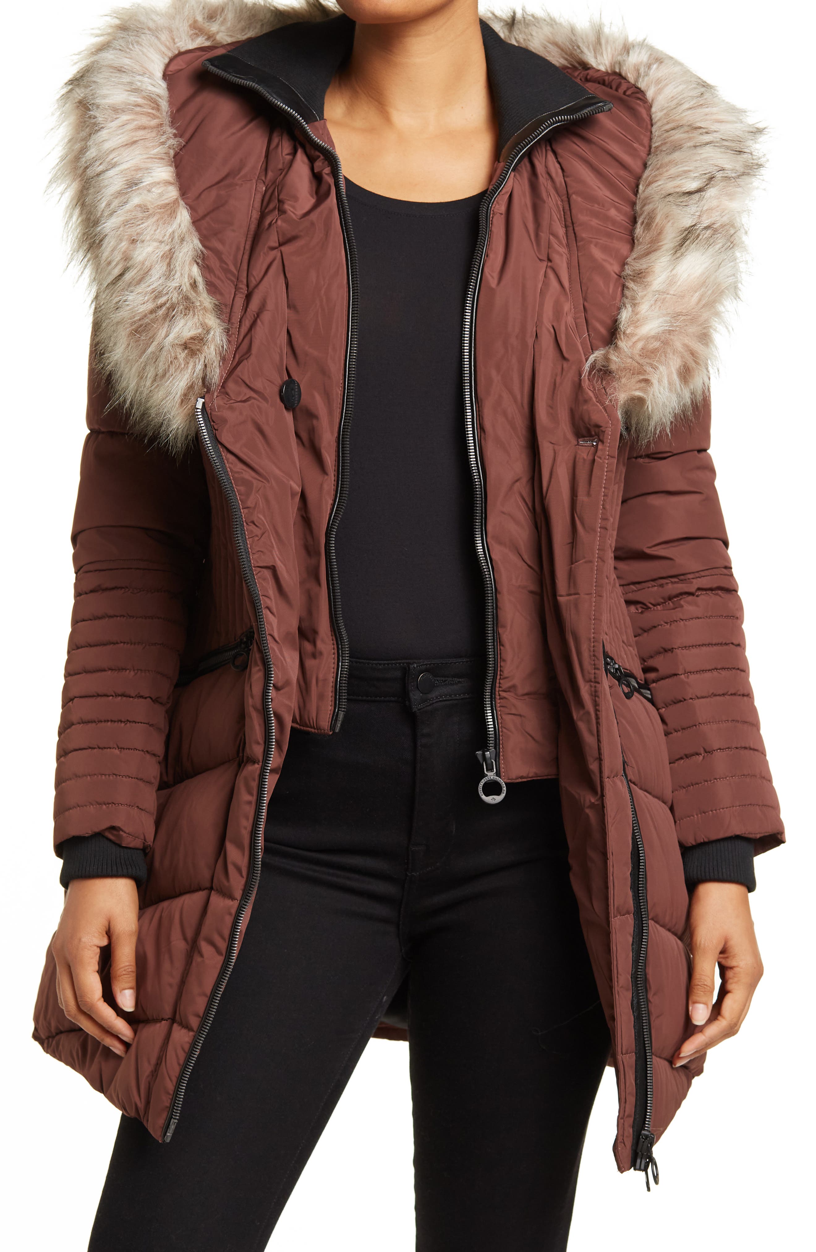 real fur trimmed parka