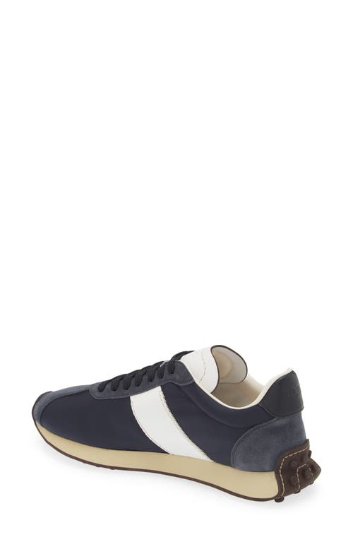 Shop Tod's Mixed Media Sneaker In Notte/blu/bianco