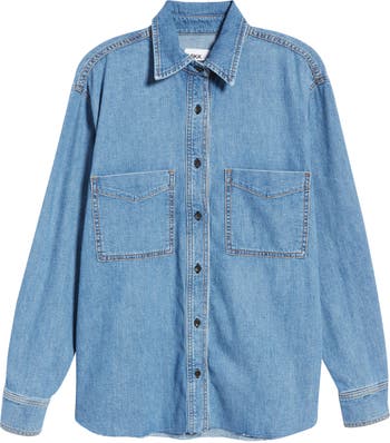 ASKK NY Oversize Denim Button-Up Shirt | Nordstrom