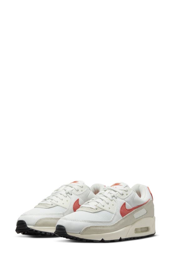 Nike Air Max 90 Sneaker In Summit White/ Orange/ Black