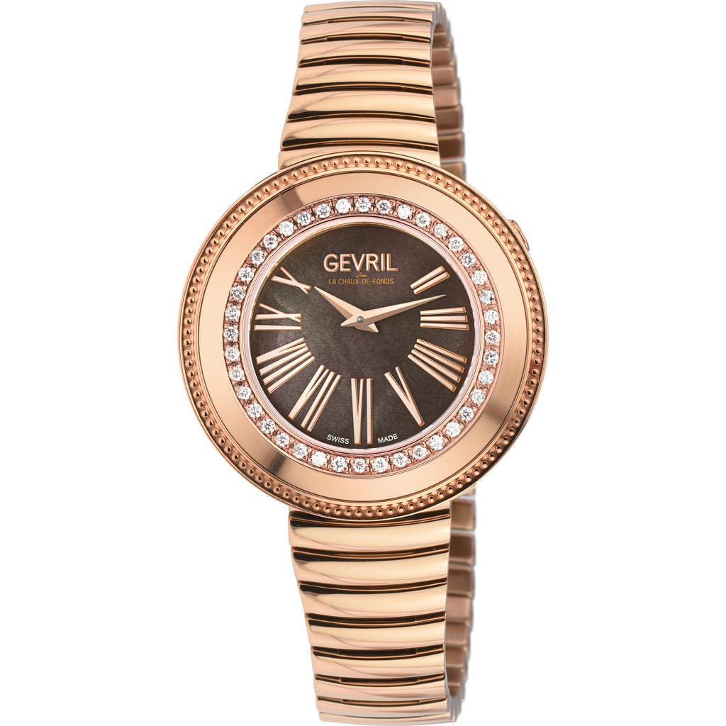 GEVRIL GEVRIL GANDRIA DIAMOND BRACELET WATCH, 36MM
