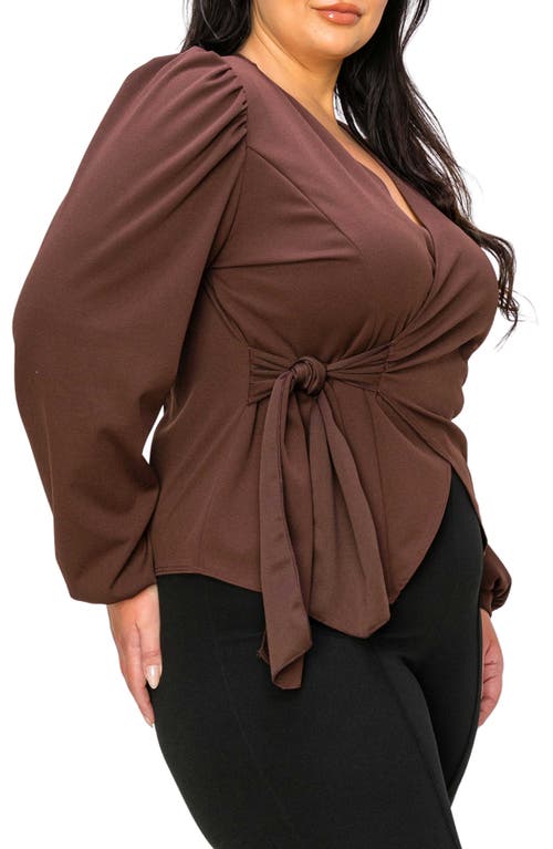 Shop L I V D Yelena Wrap Top In Light Brown