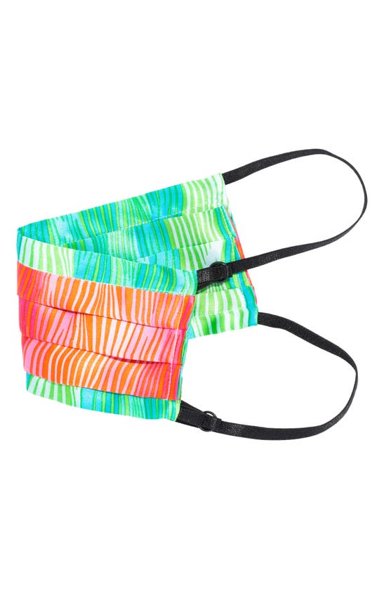 Click to view more detailed imagery on our partner's website L. Erickson L Erickson Peace Adult Reversible Silk Face Mask In Pink/ Yoruba Shade Green