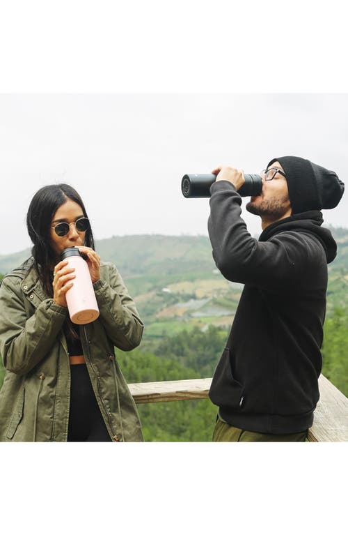 Shop Joyjolt Stainless Steel Water Bottle In Grey/black