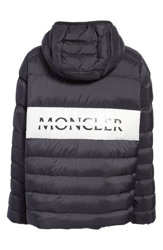 Moncler Pluvis Logo Down Puffer Jacket In Black ModeSens