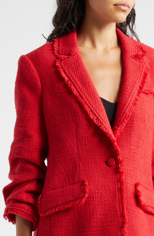 Shop Cinq À Sept Khloe Bouclé Blazer In Faded Raspberry