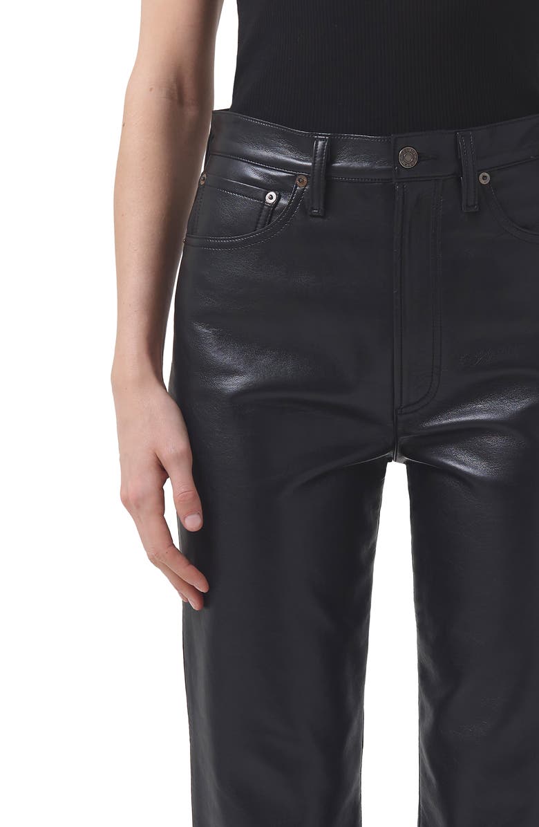 AGOLDE '90s Pinch Waist Recycled Leather High Waist Pants | Nordstrom