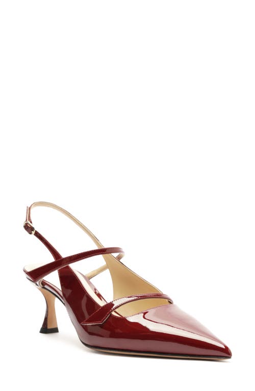 Tita Pointed Toe Slingback Pump in Cherry Lacquer