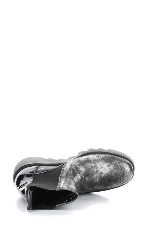 Shop Fly London Fly Long Bagu Wedge Chelsea Boot In Silver/black
