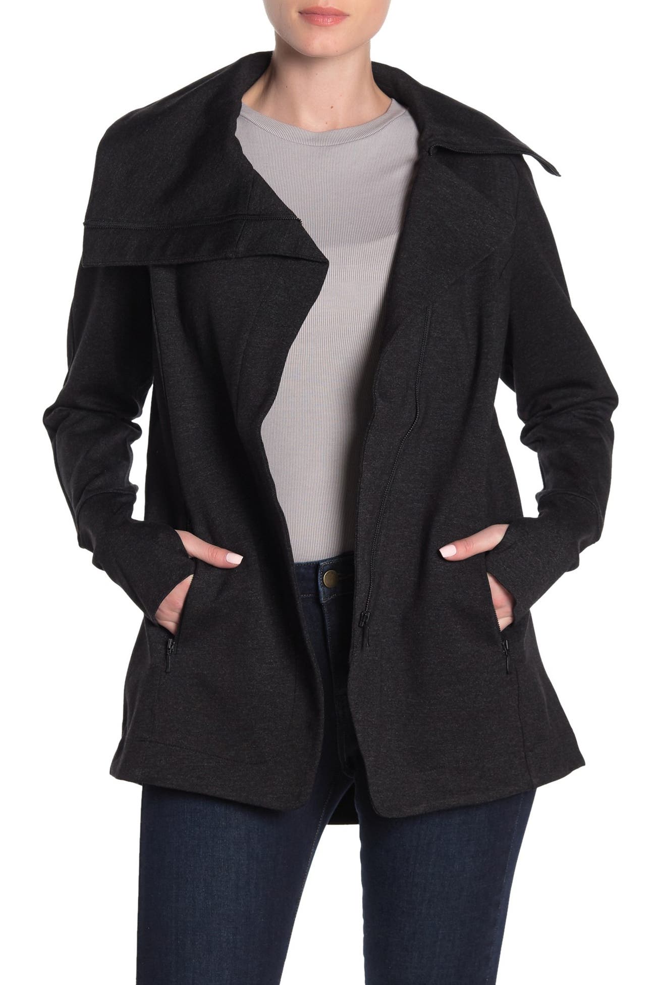 Liverpool Jeans Co | Asymmetrical Zip Thumbhole Jacket | Nordstrom Rack