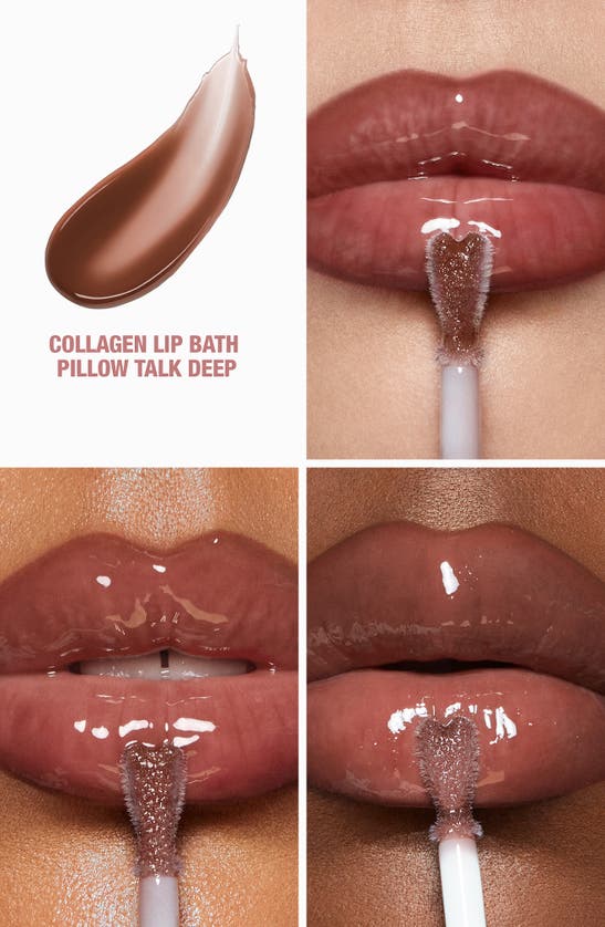 Shop Charlotte Tilbury Collagen Lip Bath Lip Gloss In Pillow Talk Deep