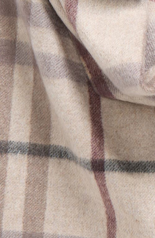 Shop Nordstrom Plaid Cashmere Scarf In Beige- Brown Combo