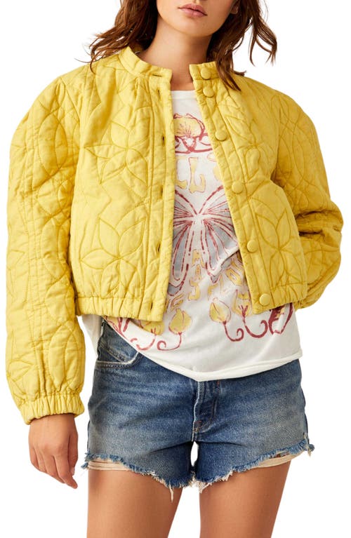 Free People Quinn Quilted Jacket Citronelle at Nordstrom,