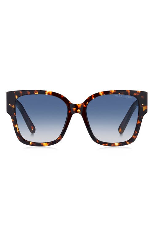 Marc Jacobs 54mm Square Sunglasses in Havana/Blue Shaded at Nordstrom