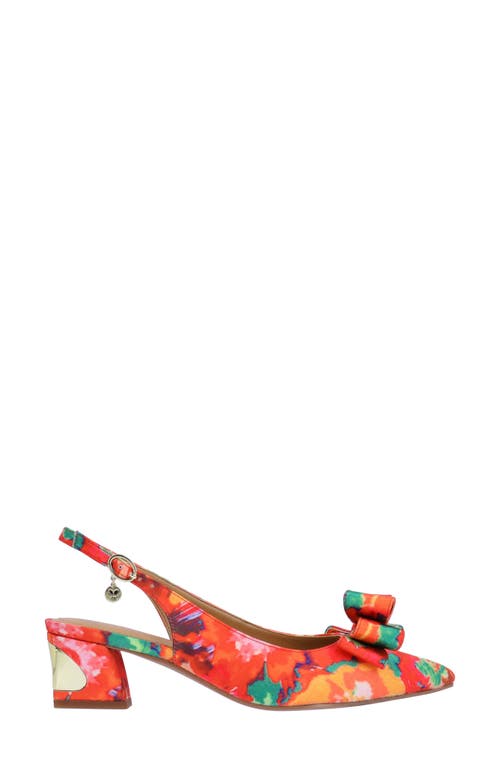 J. Reneé Kimma Slingback Pointed Toe Pump In Orange/red