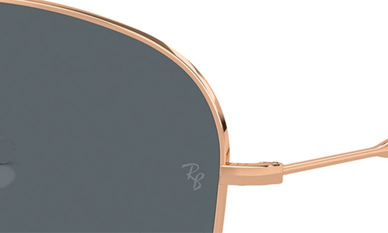 Ray Ban Old Aviator 62mm Oversize Sunglasses In Rose Gold