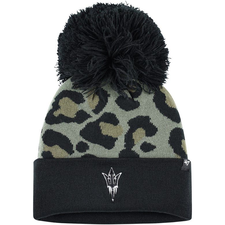 47 BRAND '47 HUNTER GREEN ARIZONA STATE SUN DEVILS BAGHEERA CUFFED KNIT HAT WITH POM