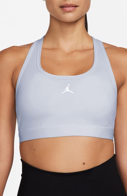 Shop Jordan Jumpman Dri-fit Padded Sports Bra In Football Grey/white