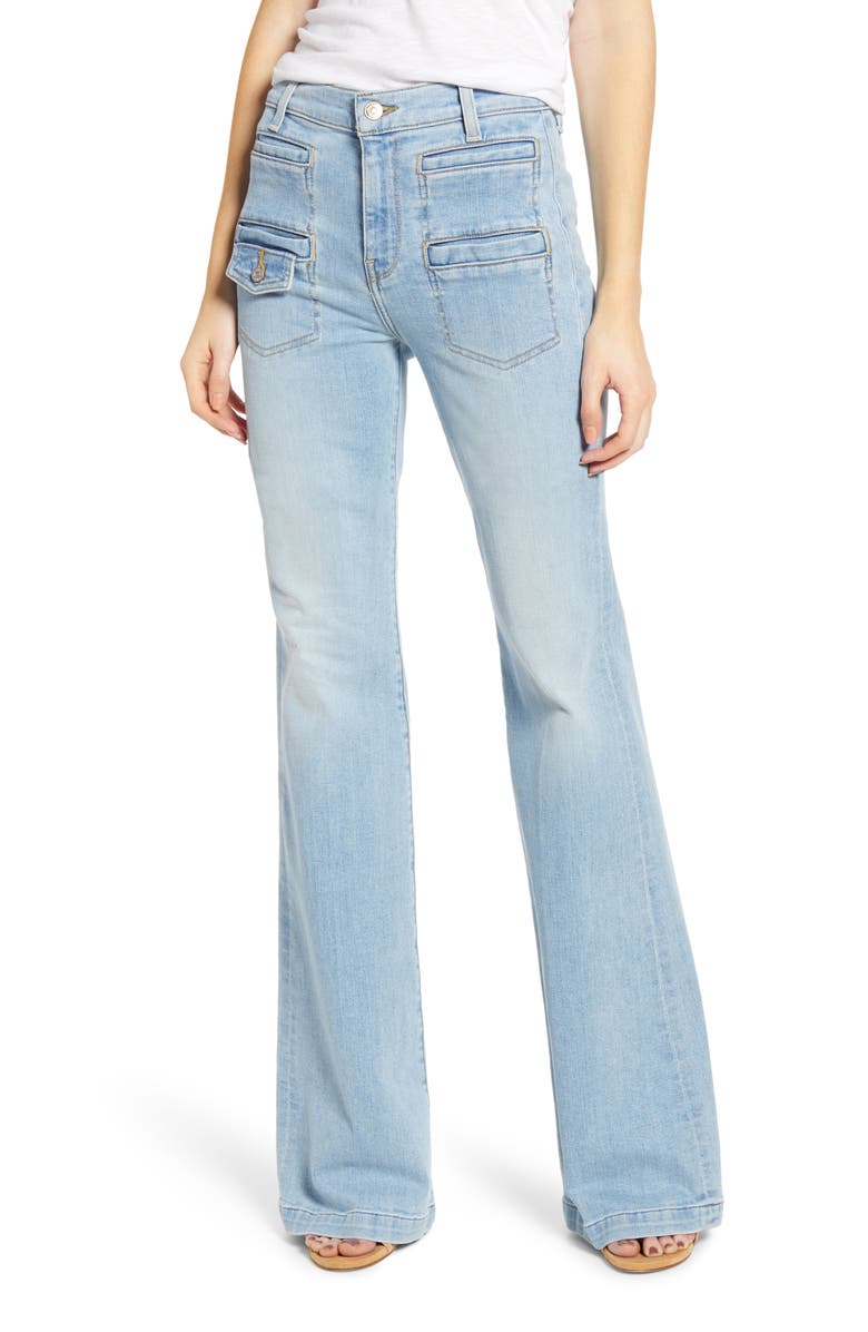 7 For All Mankind® Georgia High Waist Flare Jeans (Roxy Lights) | Nordstrom