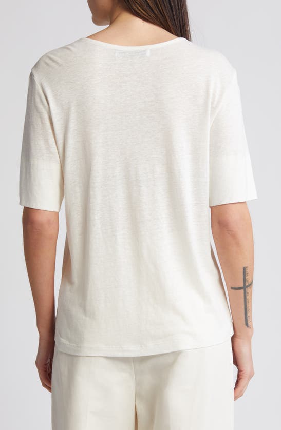 Shop Rue Sophie Fern Oversize Linen & Cotton T-shirt In Alabaster