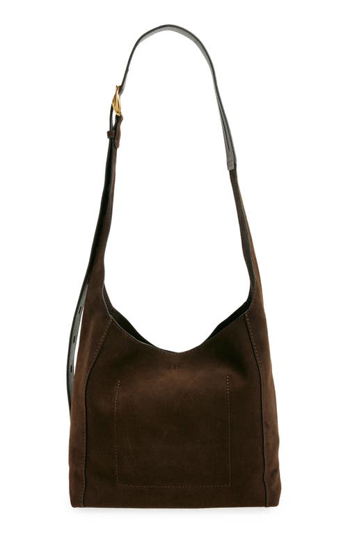 Rag & Bone Small Belize Basketweave Embossed Leather Shopper In Dark Espresso Suede