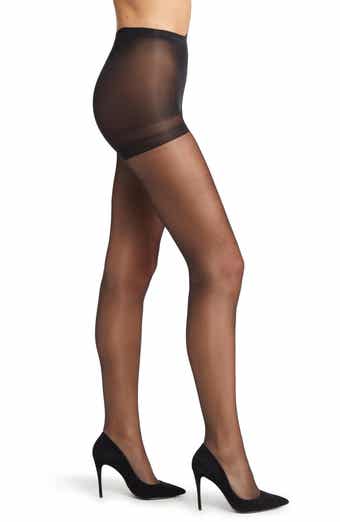 Stems Women's Skin Illusion Lightweight Fleece Lined Tights, Black/Beige,  S-M at  Women's Clothing store