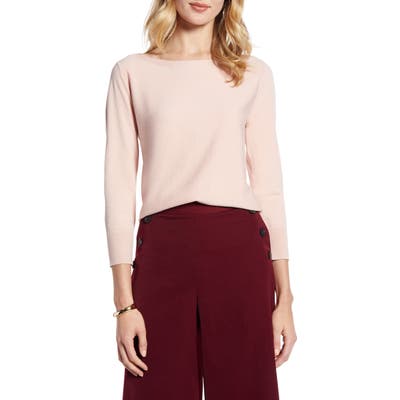 Halogen Back Detail Sweater, Pink