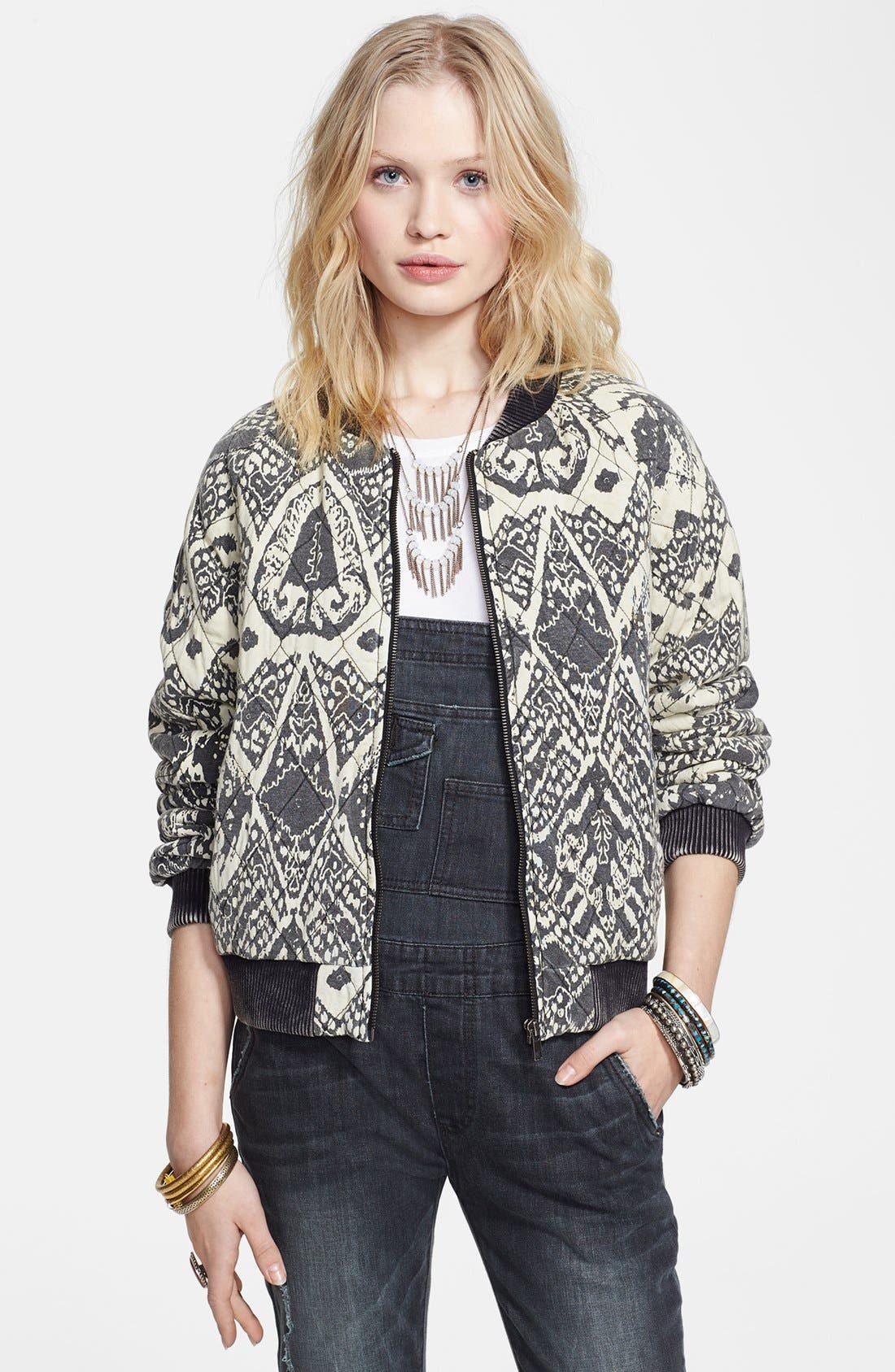 Free People Print Quilted Bomber Jacket Nordstrom