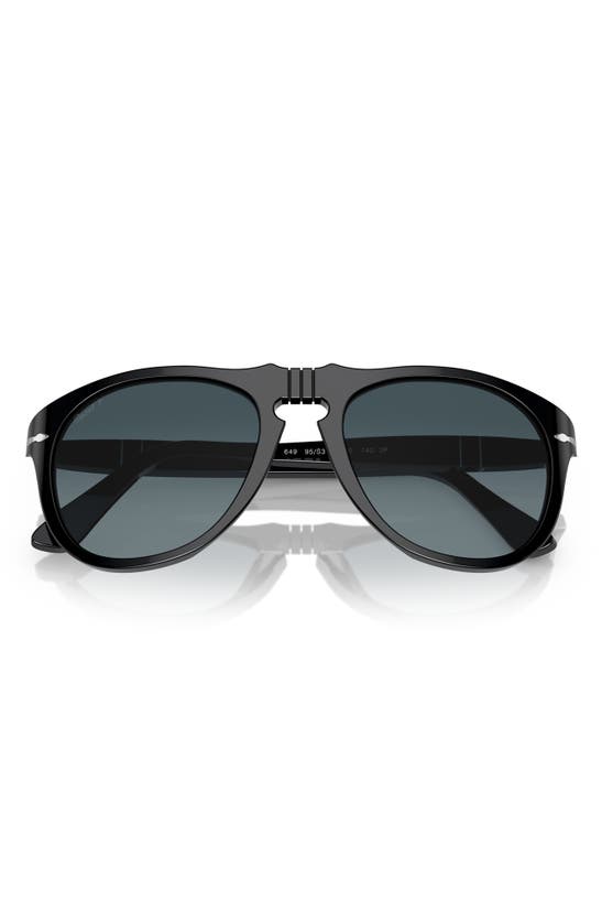 Shop Persol 54mm Polarized Sunglasses In Black