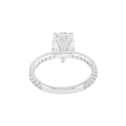Luvmyjewelry Rania 14k White Gold Pear Lab Grown Diamond Hidden Halo Engagement Ring In 14k White Gold