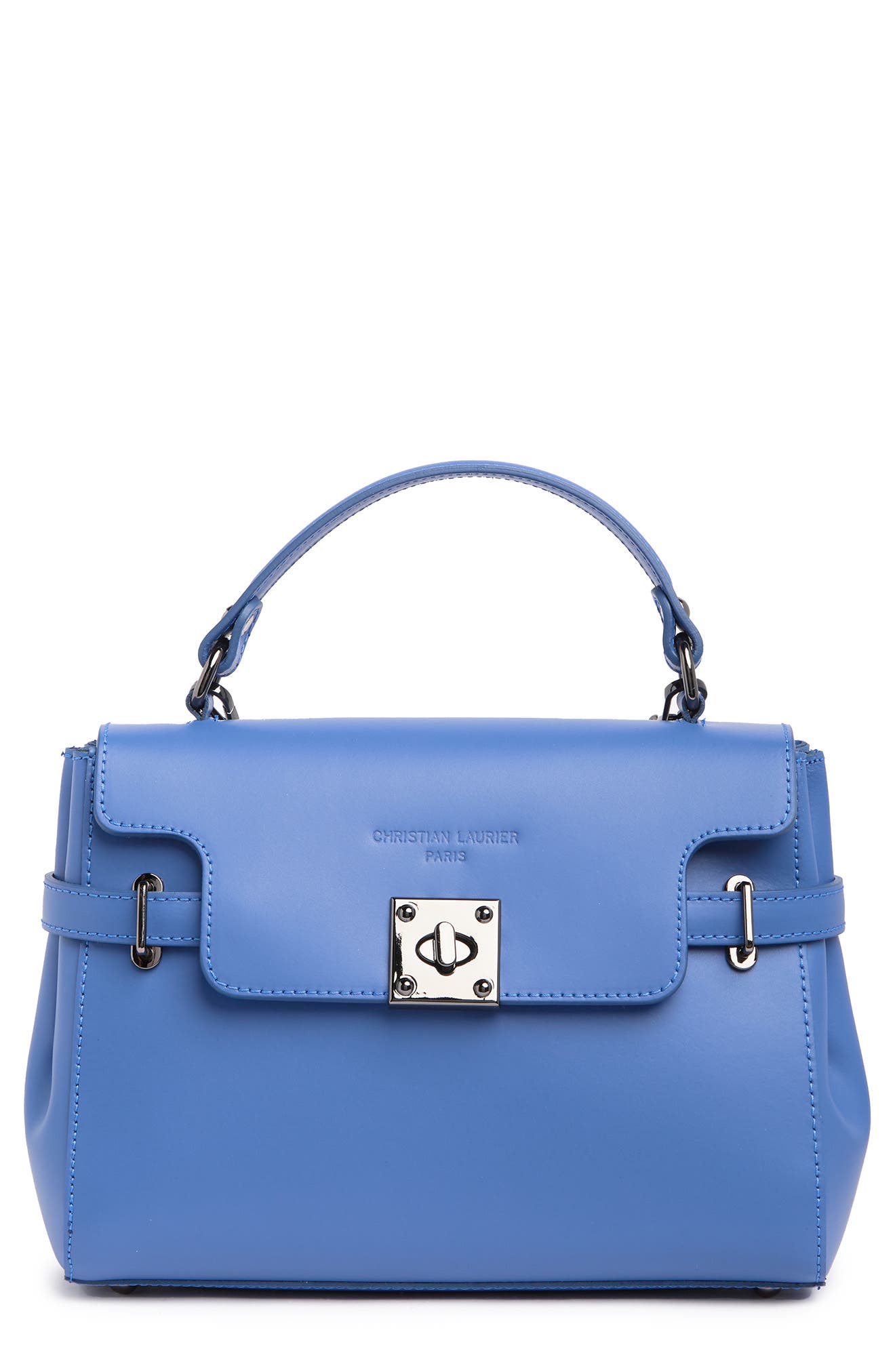 Christian Laurier Swan Leather Crossbody Bag In Blue | ModeSens